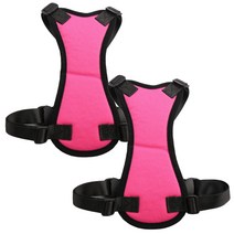 Dr.Mini 고양이&강아지 차량용 안전 하네스 가슴 스트랩 XL, 로즈, 2개입