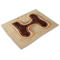 리빙팝 쿠키알파벳 테이블매트, 08, 42 x 32 cm