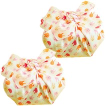 도나앤데코 도시락보자기 핑크계열 토끼, 2개입