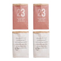 엔플라스틱 빈티지 종이정리함 북유럽 페이퍼백 레터링 2p + 핑크 2p, 혼합 색상, 1세트