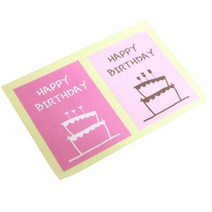 황씨네도시락 스티커 케이크생일, 핑크, 78개입