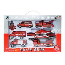 세계유통 소방종합세트 완구, 혼합 색상