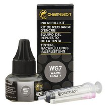 카멜레온 그라데이션 마커 잉크리필 키트 CT9052 WG7, 1색, 1개