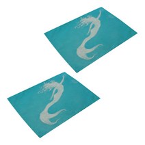 아울리빙 인어 이야기 식탁매트 2p, H, 42 x 32 cm