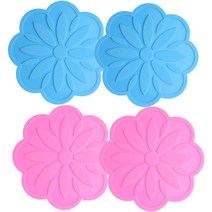 아리코 25 kitchen 수레 국화 단열패드 16.5 x 0.3 cm 블루 2p + 핑크 2p, 혼합 색상, 1세트