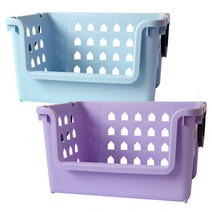 보노하우스 초대형 멀티 바스켓 80L, 모던블루, 바이올렛, 2개