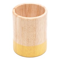 아카시아 컬러 원형 꽂이, 옐로우, 1개