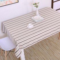 이코디 소프트 칼라 체크 테이블 보, 슬림그레이라인, 130 x 180 cm
