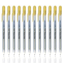 사쿠라 겔리롤 파인 볼펜 0.8mm, 골드(551), 12개입