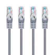 AVIVE 고급형 UTP 1m CAT6 랜선 케이블, GREY, 4개입