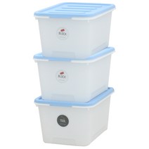 가쯔 멀티 블록 리빙박스 24L, 블루, 3개