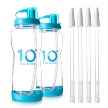10도씨 빨대물통 2L 2p + 추가빨대 4p, 민트