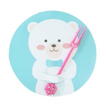 황씨네도시락 머핀컵 덮개, 곰, 80개입
