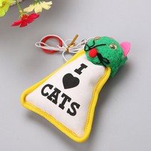 DrMini 고양이 미니 휴대용 손잡이 장난감 9 x 13 cm, 야옹이, 5개입