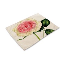 리빙팝 소프트 플라워 테이블매트, 03, 42 x 32 cm