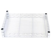 코랙 산업용 메탈 랙 스탠드 선반 450 x 750 2p + SF 지지대 450, 크롬(실버)