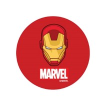 마블 차량용 다용도 원형 스티커, 아이언맨, 1개