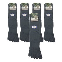 우노텍스 신사 솔잎 발가락 양말 장목 무지 5p, 연회색