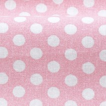 코튼린넨 케이팝도트 패브릭원단, 핑크