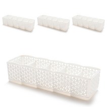 마켓감성 5칸 다용도 정리함 화이트, 4개