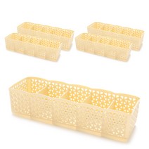 마켓감성 5칸 다용도 정리함 옐로우, 5개입
