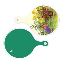 로엠디자인 서빙 원형 도마 보드 2p 카사로메오화단 세트, 카사로메오화단, 그린, 1세트