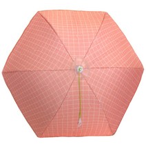 아리코 25kitchen 단열 푸드커버 우산 육각형 핑크격자, 1개