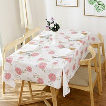 이코디 피크닉 트랜 테이블보, 핑크플라워, 137 x 180 cm