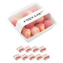 도나앤데코 샌드위치용기 정사각 화이트 10p + 띠지스티커 맛있게 드세요 화이트 10p, 1세트
