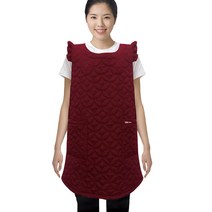 라인 누빔 옆트임 앞치마 특대, 와인(LN6053-1), 1개