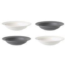 보울보울 볼볼오리진 디저트볼 밀크화이트 2p + 차콜그레이 2p, 혼합 색상, 1세트