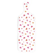 로엠디자인 양면 디자인 서빙 도마 보드 나뭇잎패턴, 연분홍색러브, 1개