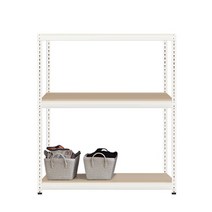 폴던스랙 쉽고 빠른 조립 스탠드선반 900 x 400 x 900 mm 3단, 화이트