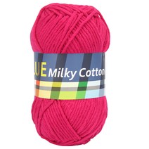 밀키코튼블루 면혼방 뜨개실, C4번 장미, 1개