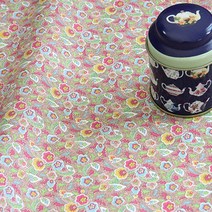 패브릭아트 순면 플라워패턴 원단 30수 오리엔탈플라워 3종, 핑크