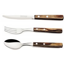 트라몬티나 아동용 La historia 양식커트러리 3종세트, 월넛 색상, 나이프1개 + 포크1개 + 스푼1개