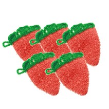 선우랜드 아크릴 빅사이즈 수세미 당근, 1개입, 5개