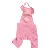 윰 반려동물 코듀로이 멜빵올인원, 핑크