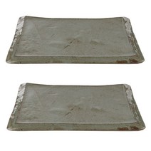 디자인도씨 무턱사각접시 대 세인토, 2개입, 연두 + 연두