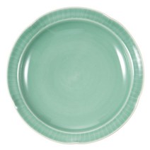 정담 정헌진 꽃메인 접시, 청자