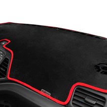 DUB 골드 에디션 벨벳 대쉬보드커버 블랙 원단 + 레드 라인, 폭스바겐, 골프 6세대 2009~2012년