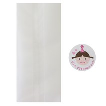 황씨네도시락 반투명M봉투 100p + 고깔 걸 스티커 100p, 1세트