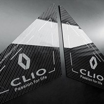 엑스원 카이만 카본스타일 A필러 스포츠 플레이트 레터링, CLIO, 1개