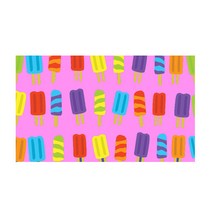 UVDS 주방 강화유리 아트보드 분홍배경 아이스크림, 1개