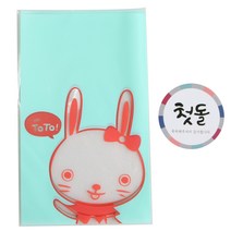 황씨네도시락 비접착 야미봉투 토끼 30p + 첫돌 전통 스티커 30p, 1세트