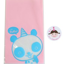 황씨네도시락 비접착 야미봉투 팬더 100p + 고깔 걸 스티커 100p, 1세트