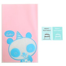 황씨네도시락 비접착 야미봉투 팬더 30p + 케이크 생일 스티커 민트 30p, 1세트
