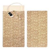 애슬라 황토 쑥 맥반석 프리미엄 전기 찜질기 + 커버 세트, ASL-300(베이지 플라워)