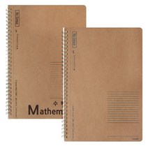 앨범샵 N357 크라프트 7.5라인 노트 + N358 크라프트 수학노트, 1세트