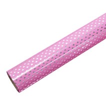 영프라자 스몰하트 비닐증착포장지 53cm x 20m, 핑크, 1개